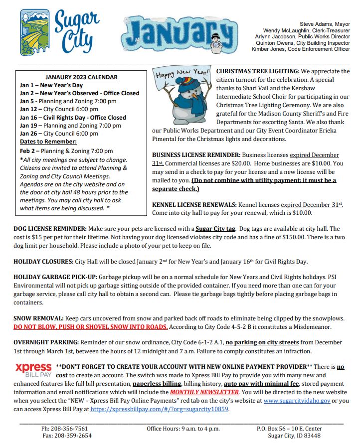 Home Sugar City, Idaho