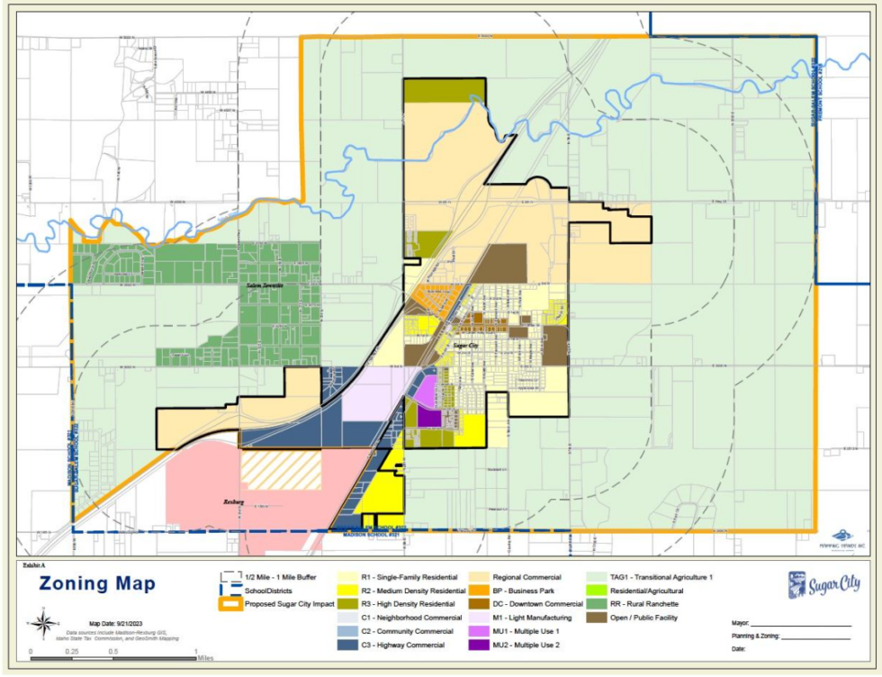 Notice Madison County Impact Hearing January 8, 2024 Sugar City, Idaho
